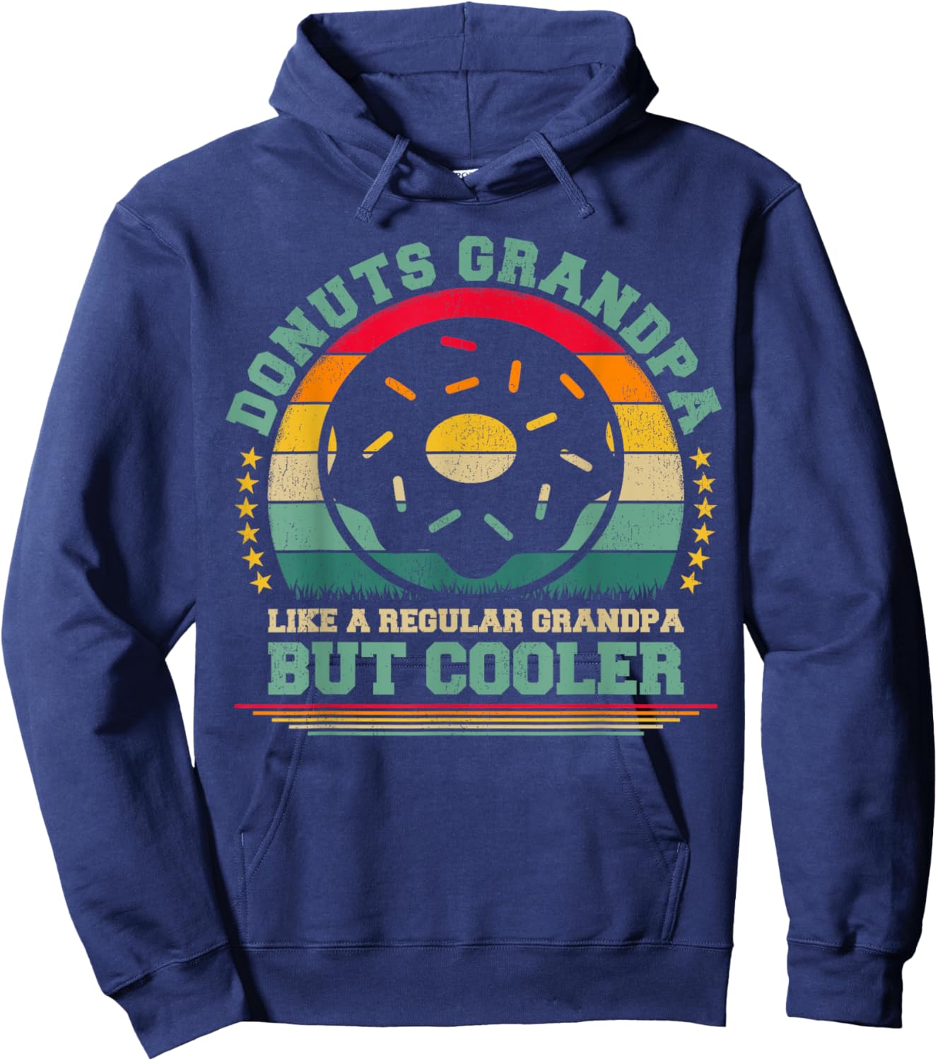 Donuts Grandpa Like A Regular Grandpa Father's Day Hoodie - Hoodie | Navy