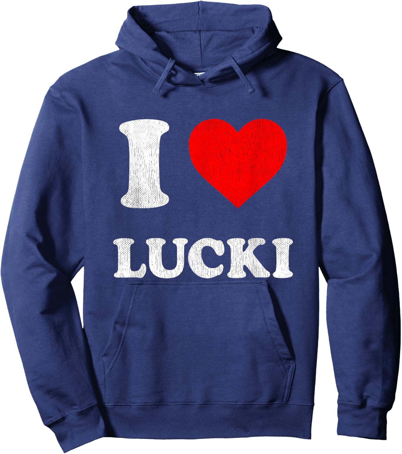 I Love Lucki Shirt Hoodie - Hoodie | Navy