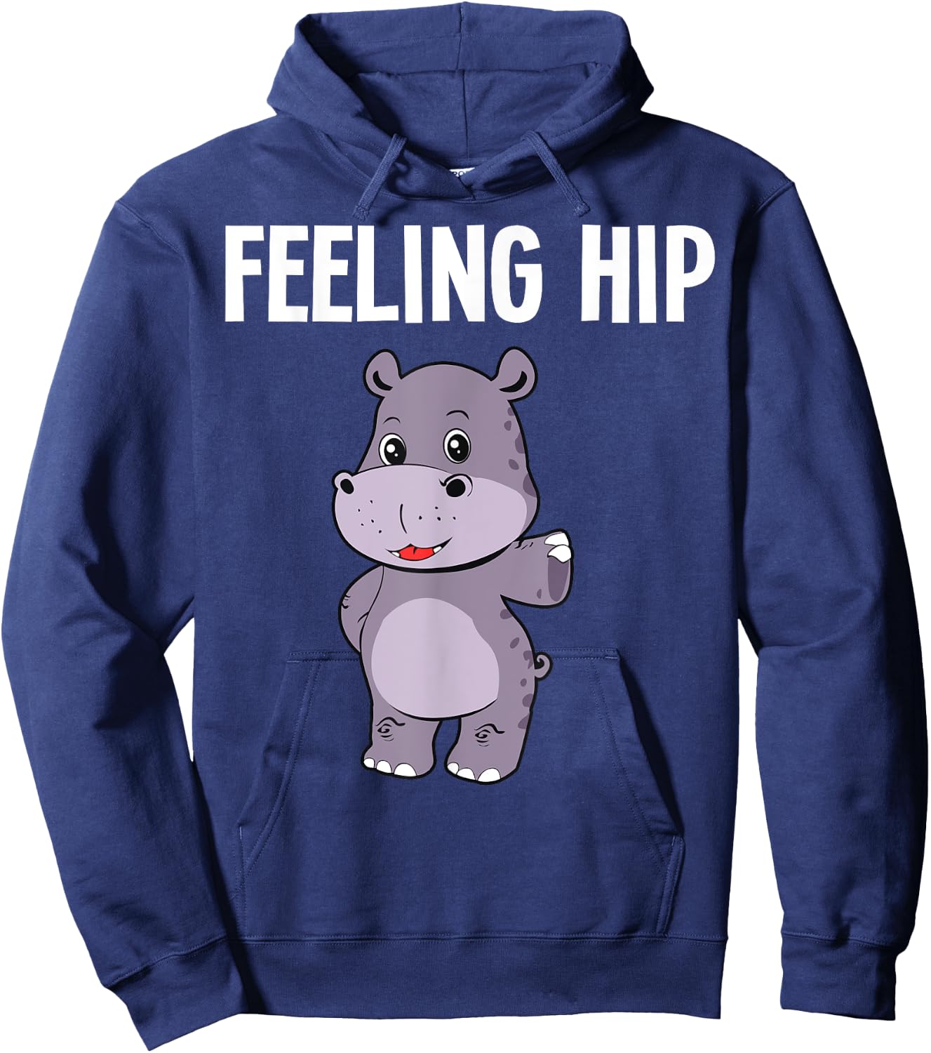 Funny Hippopotamus Designs For Kids Toddlers Hippo Lovers Hoodie - Hoodie | Navy