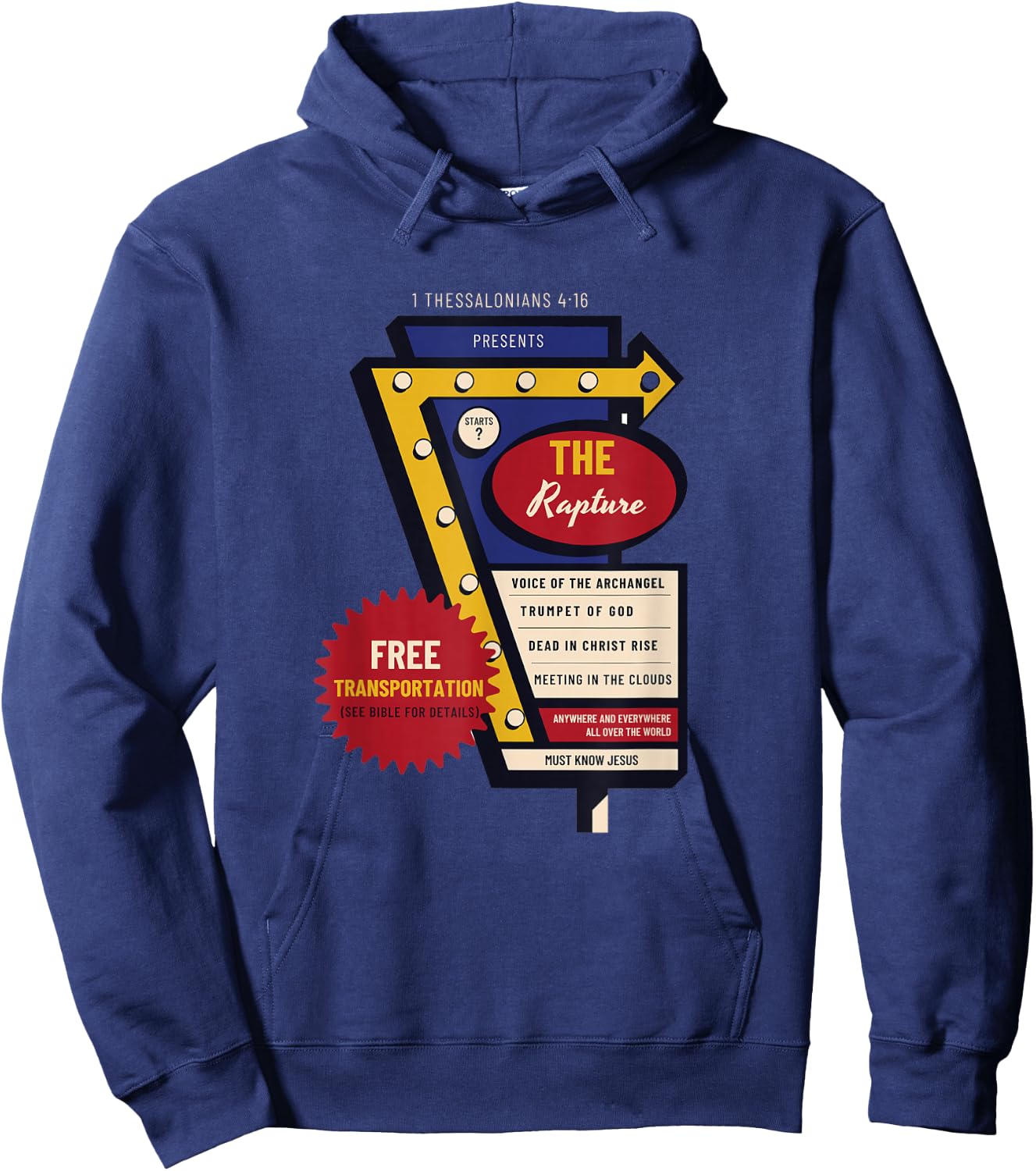 Jesus Is Coming Soon Funny Christian Rapture Bible Message Hoodie - Hoodie | Navy