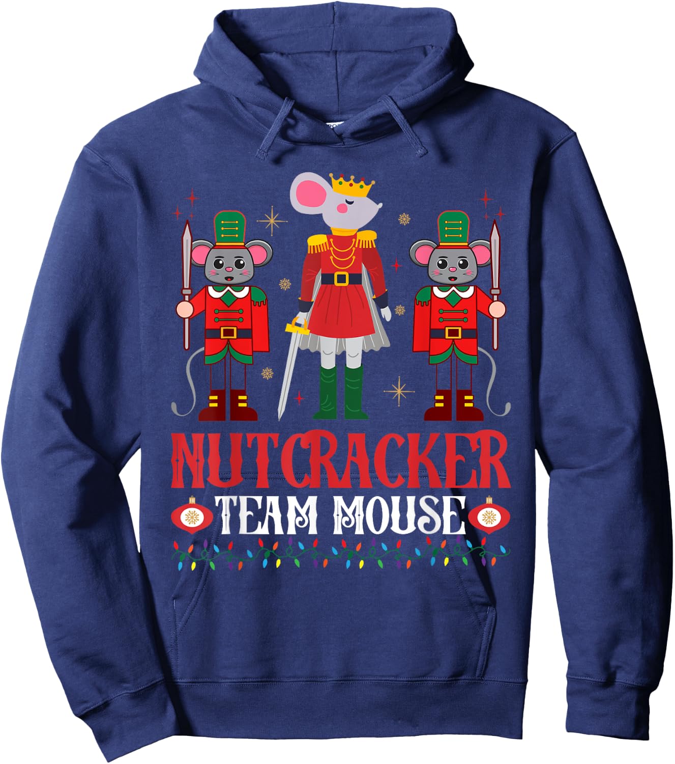 Nutcracker Team Mouse Christmas Holiday-Season Hoodie - Hoodie | Navy