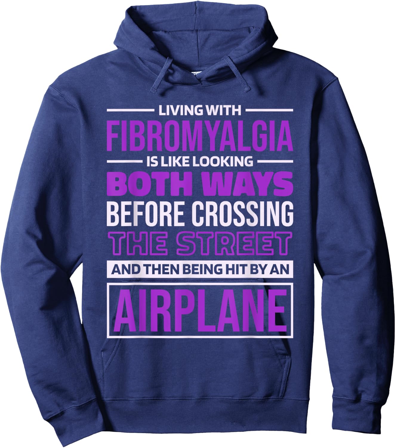 Fibromyalgia Warrior Quote for Fibromyalgia Awareness Hoodie - Hoodie | Navy