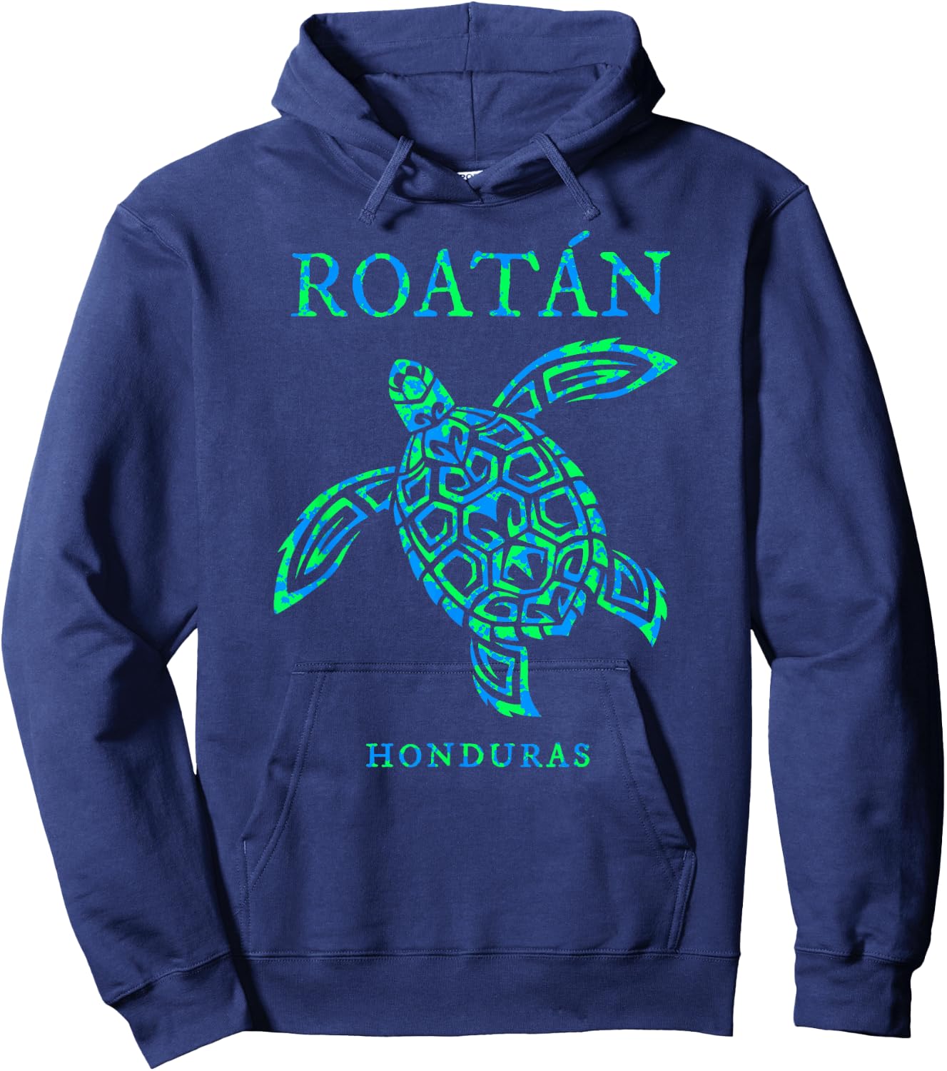 Roatan Honduras Sea Turtle Boys Girls Vacation Souvenir Hoodie - Hoodie | Navy