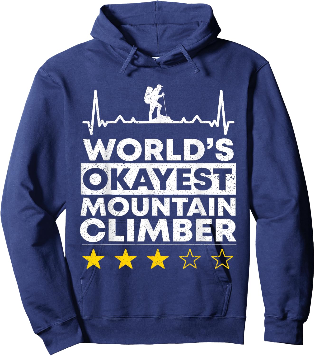Worlds okayest Mountain Climber Rock Climbing Mountaineer Hoodie - Hoodie | Navy