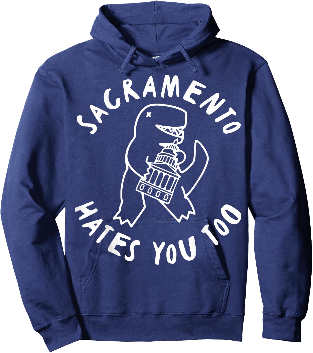 Sacramento Hates You Too Funny Women Hoodie - Hoodie | Navy