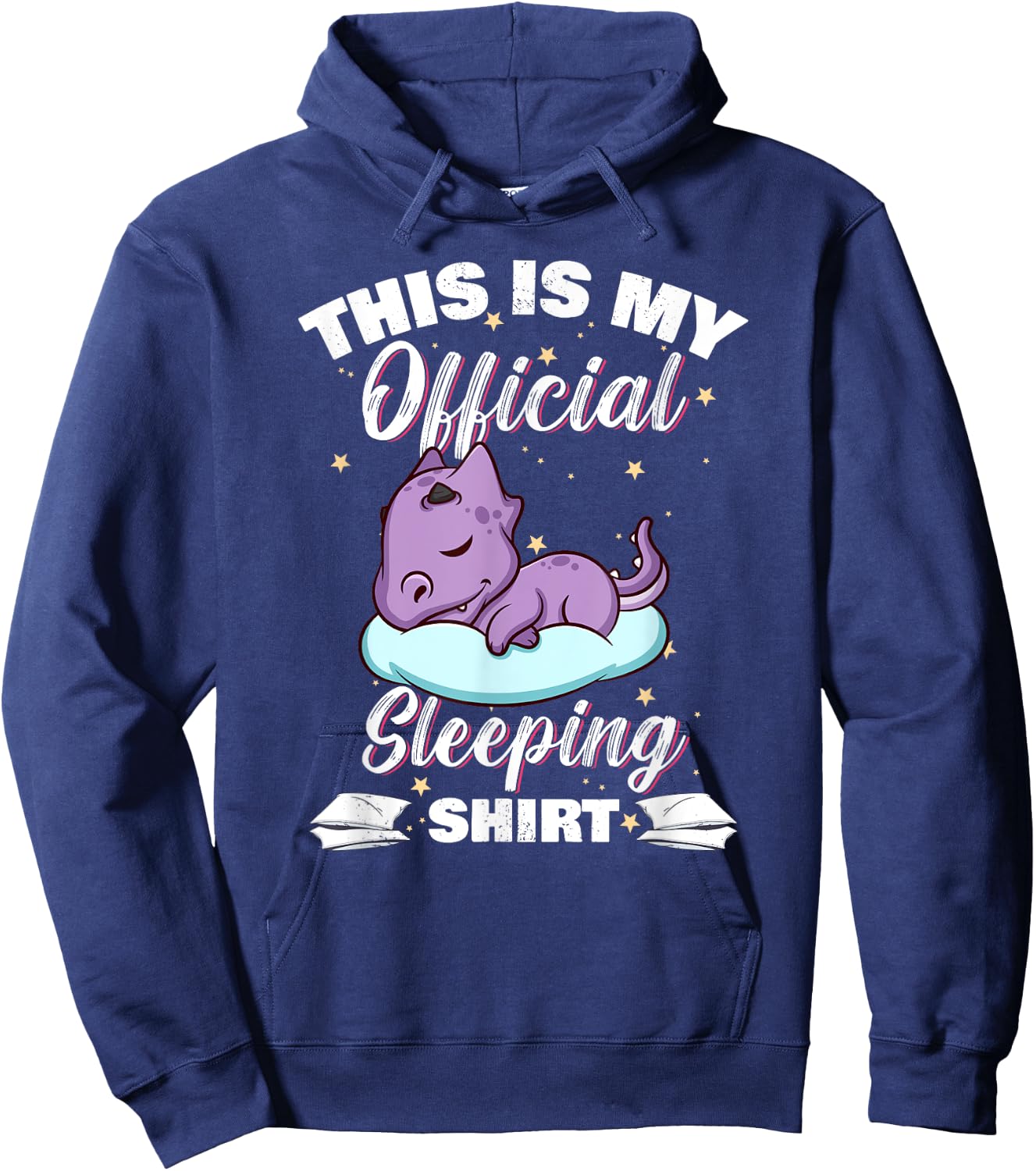 Tired Cute Dragon This Is My Official Sleeping Hoodie - Hoodie | Navy