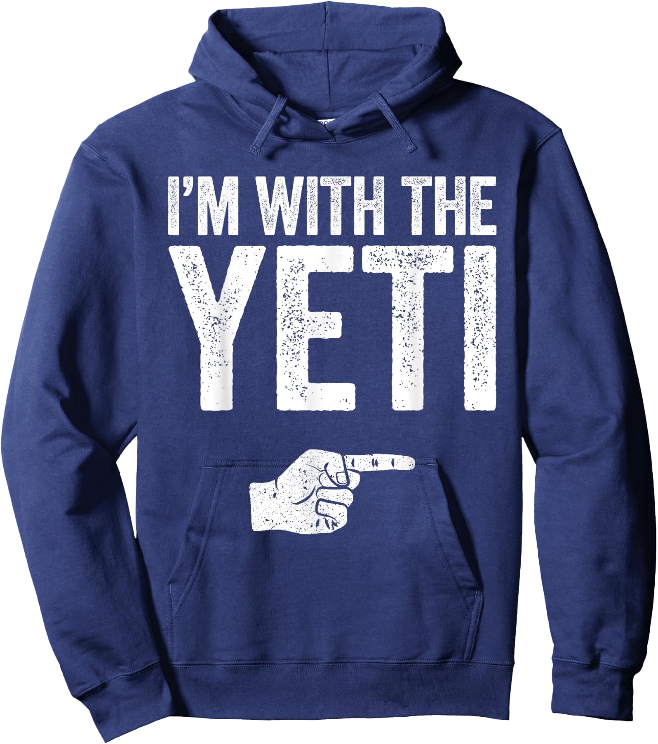 I'm With The Yeti Matching Yeti Costume Shirt Hoodie - Hoodie | Navy