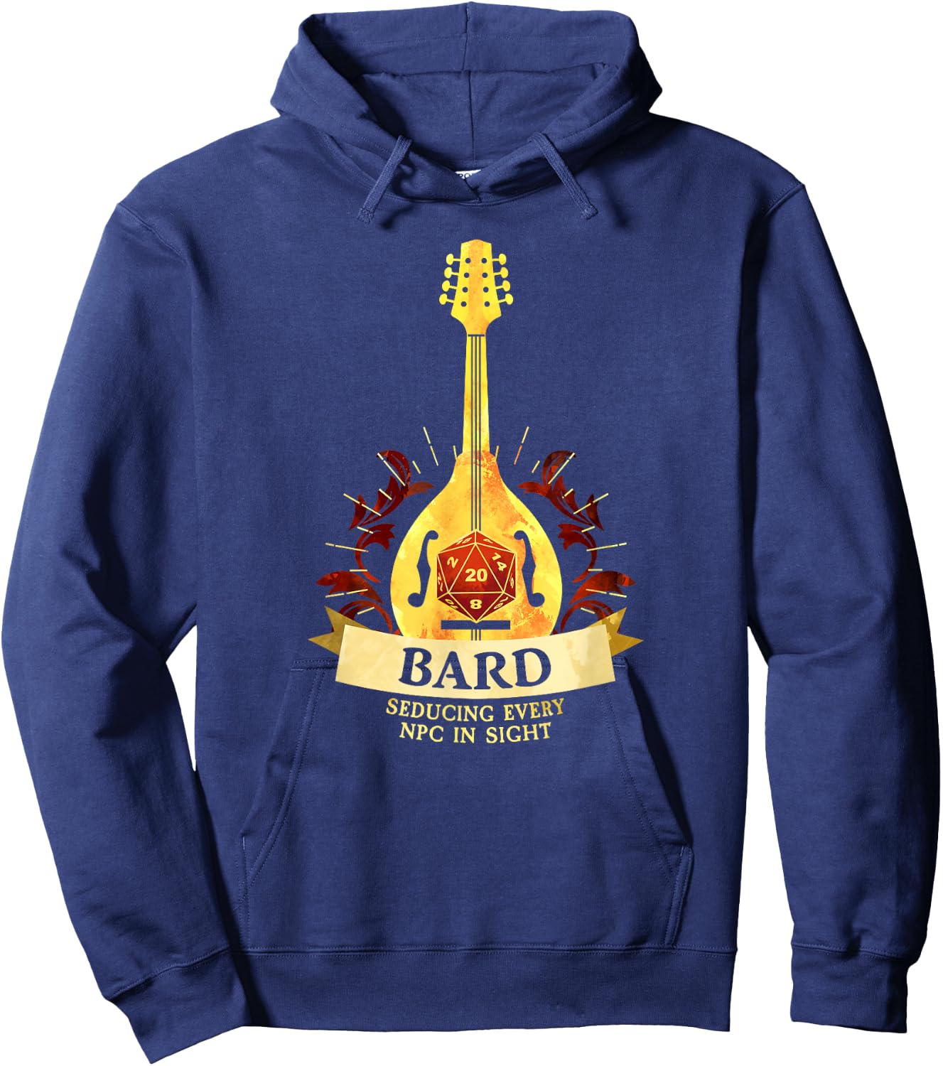 Bard Fantasy RPG TRPG Gamer Class Hoodie - Hoodie | Navy