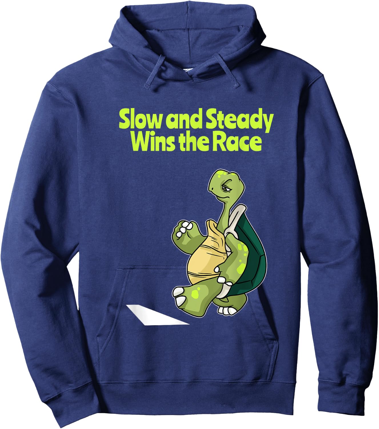 Slow And Steady Wins The Race Turtle Hoodie - Hoodie | Navy