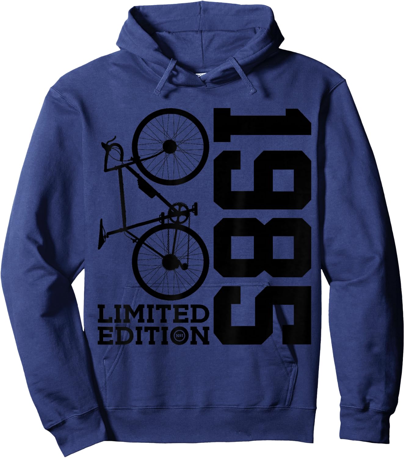 Cyclist 1985 Bike 41st Birthday Racing Bike Hoodie - Hoodie | Navy