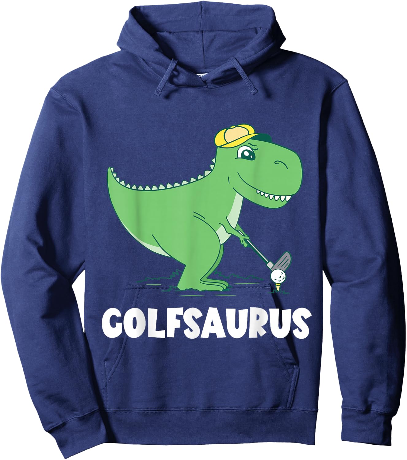 Golf Dino T-Rex Swing Dinosaur Golf Player Golfer Golfing Hoodie - Hoodie | Navy
