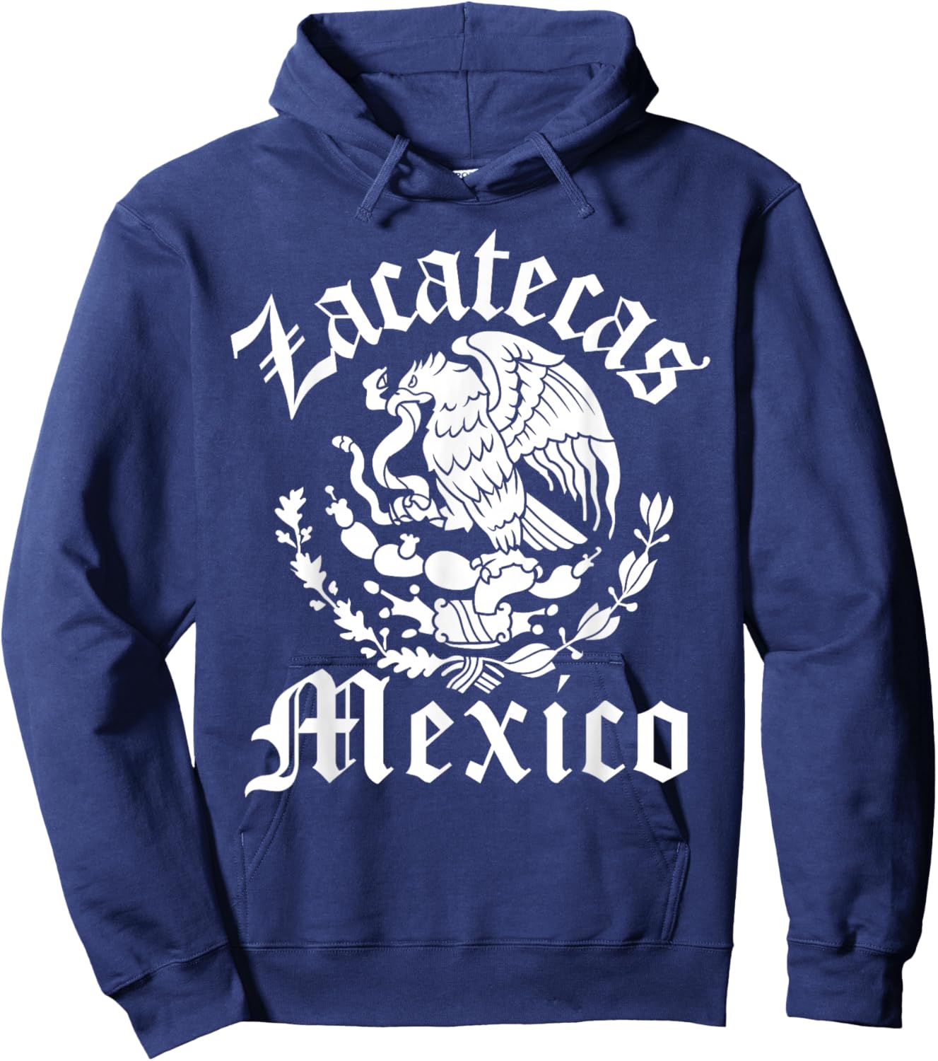 Zacatecas with Mexican Emblem Zacatecas Hoodie - Hoodie | Navy