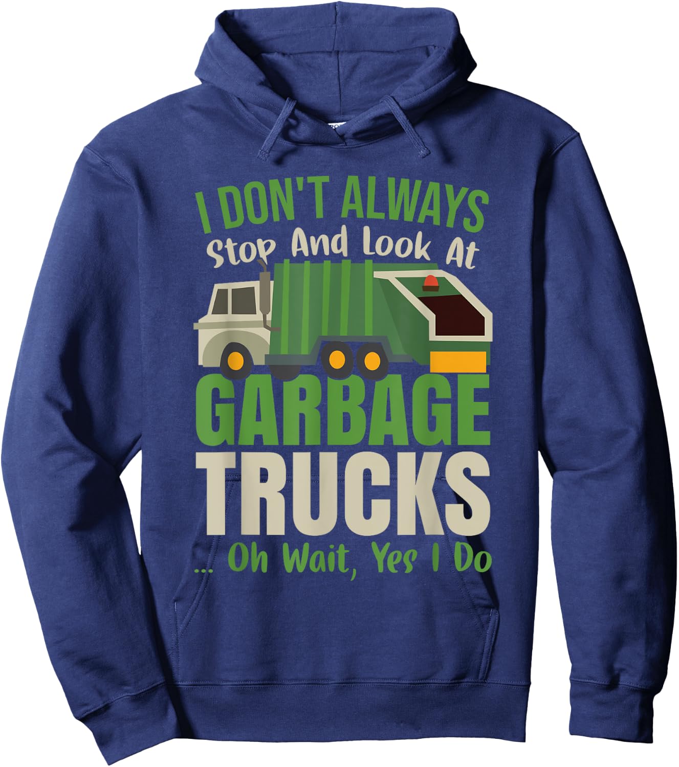 Recycling Day Kids Funny Garbage Truck Toddler Recycle Hoodie - Hoodie | Navy