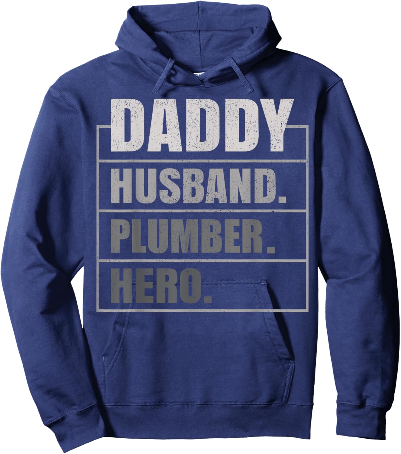 Daddy Husband Plumber Hero Father's Day Hoodie - Hoodie | Navy