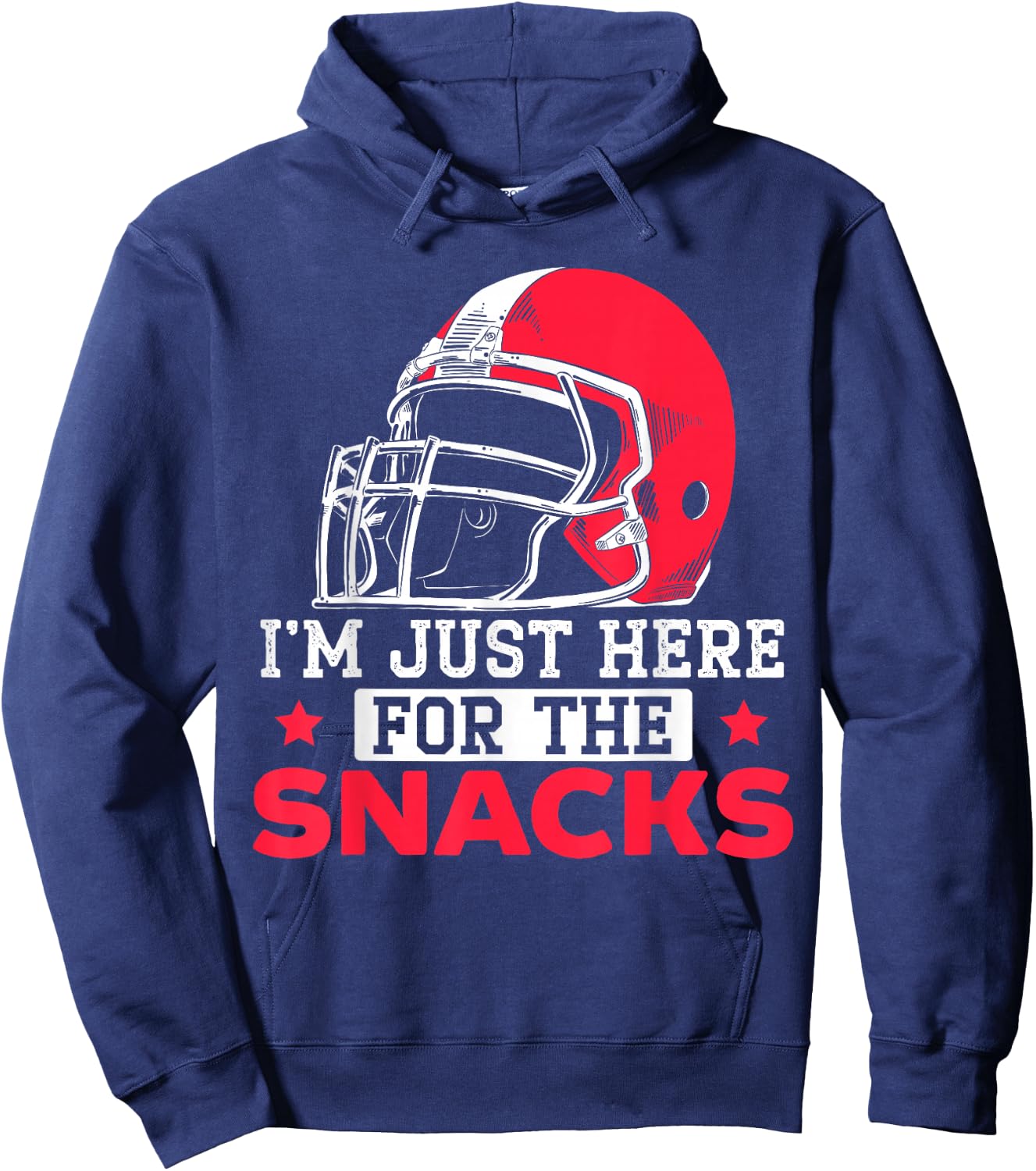 I'm Just Here For The Snacks Fantasy Football Game League Hoodie - Hoodie | Navy