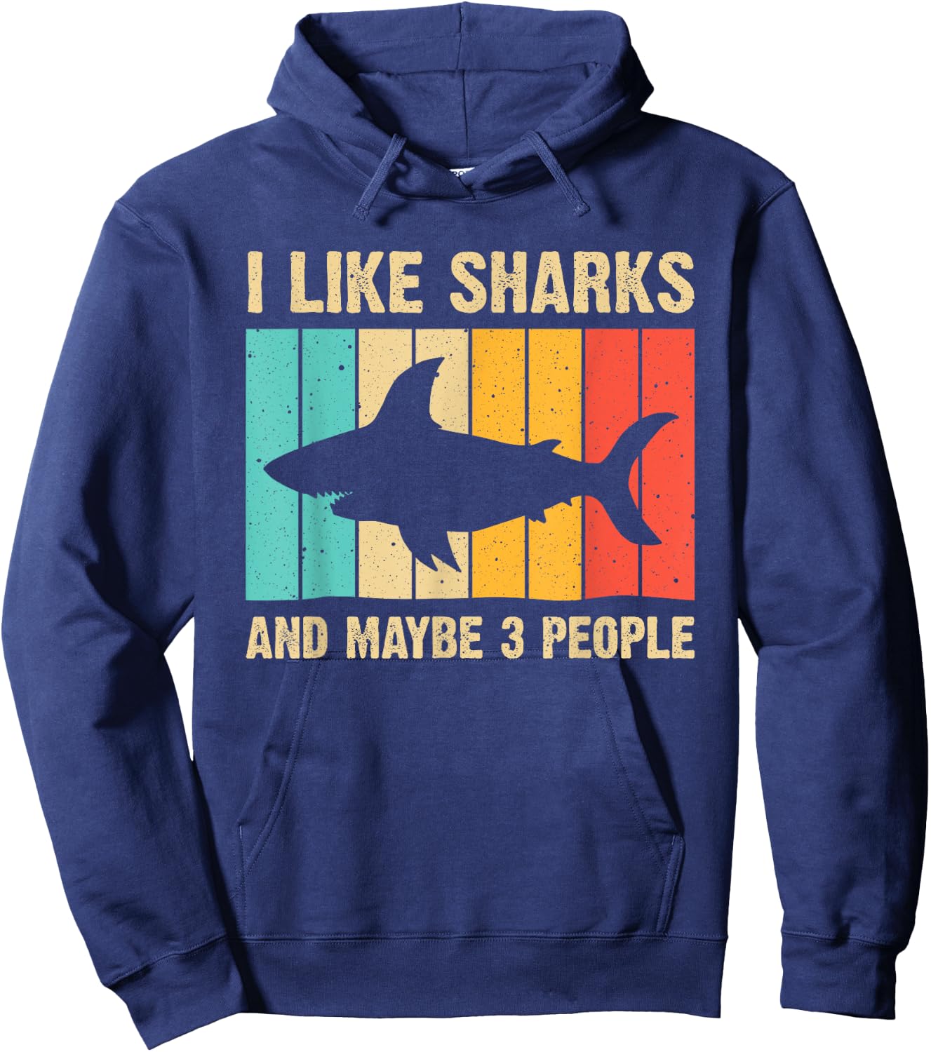 Funny Shark Design For Kids Men Women Animal Shark Stuff Hoodie - Hoodie | Navy