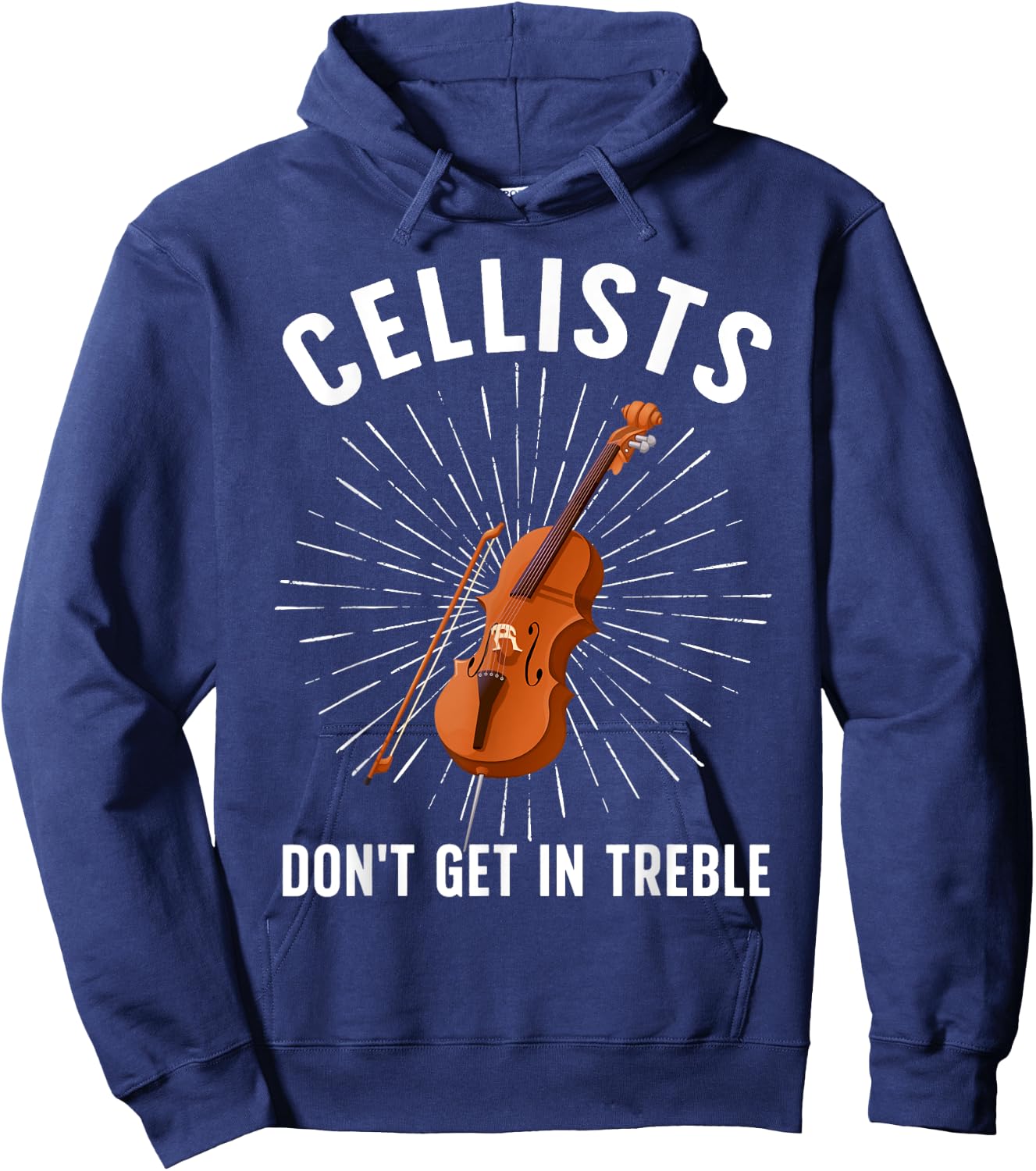 Best Cello Player Art Women Kids Cello Lover Cellist Hoodie - Hoodie | Navy