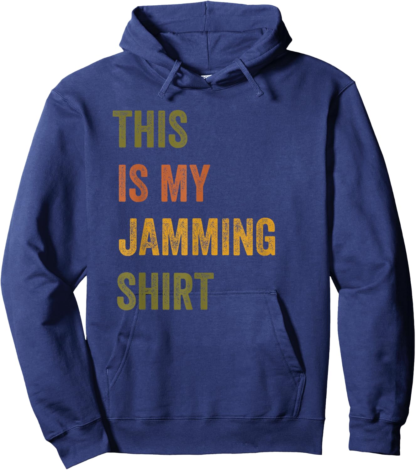 This Is My Jamming Retro Vintage Text Hoodie - Hoodie | Navy