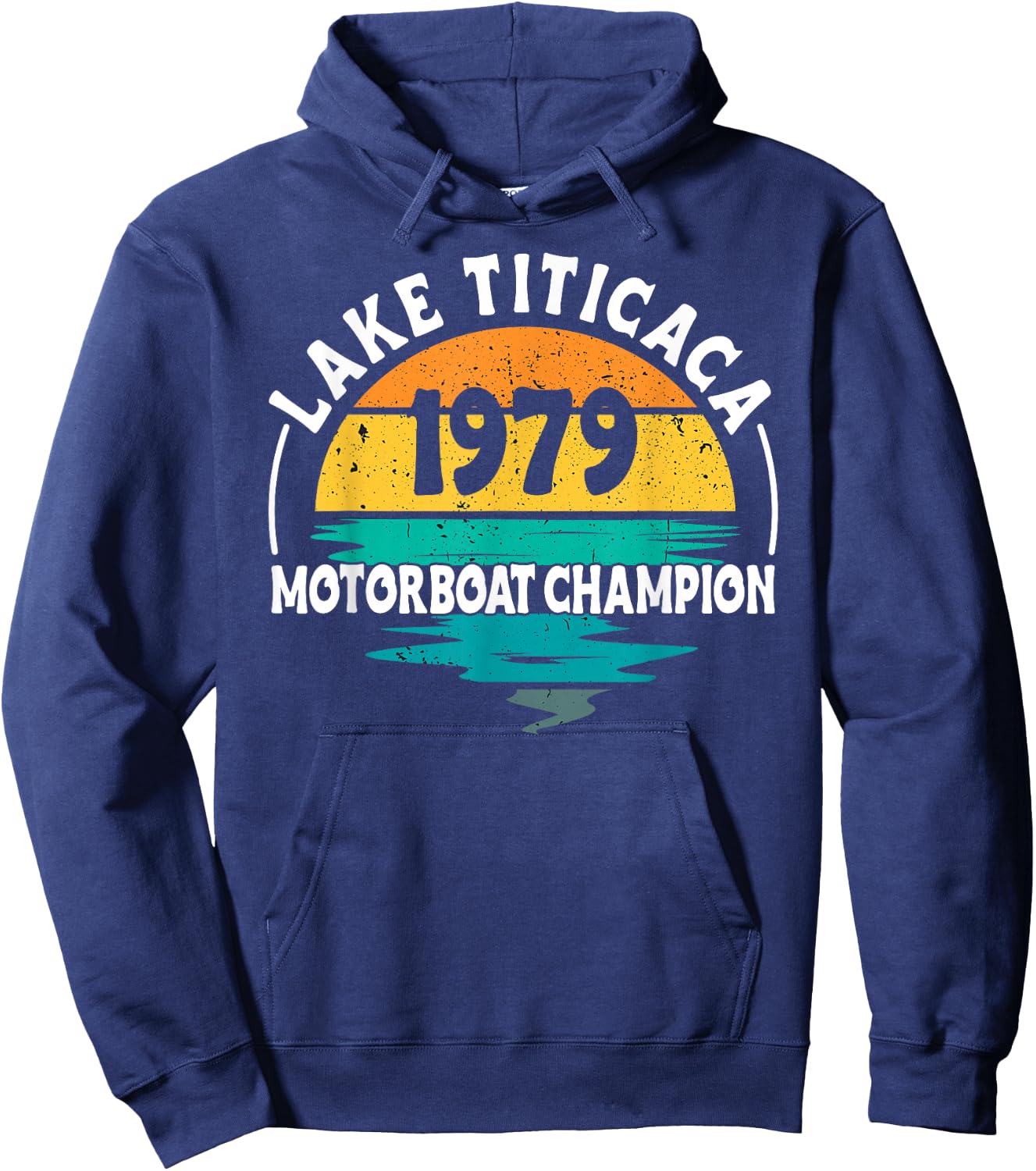 Lake Titicaca Motorboat Champion Hoodie - Hoodie | Navy