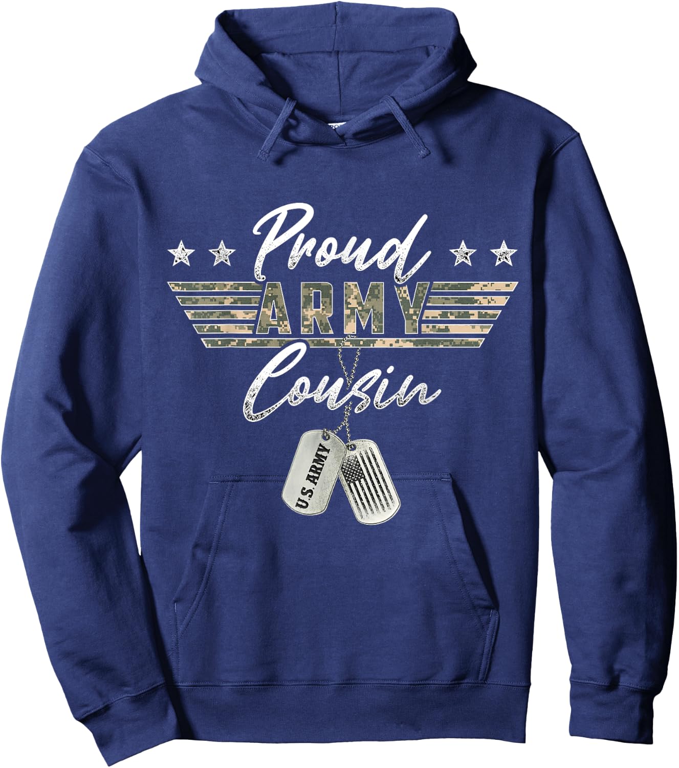Proud U.S. Army & Military Family Military Gift Proud Army Cousin American Veteran Military Hoodie - Hoodie | Navy