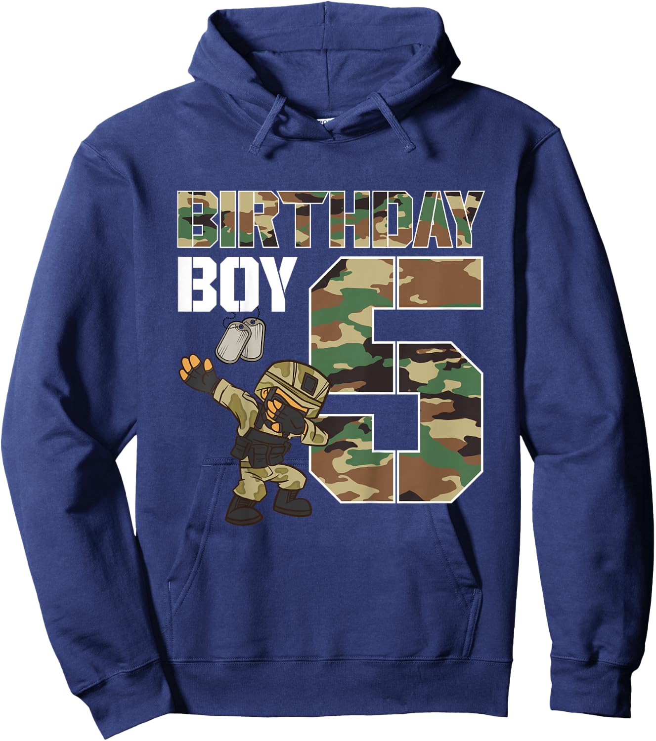 Kids 5 Year Old Boy Military Army 5th Birthday Boy Matching Hoodie - Hoodie | Navy