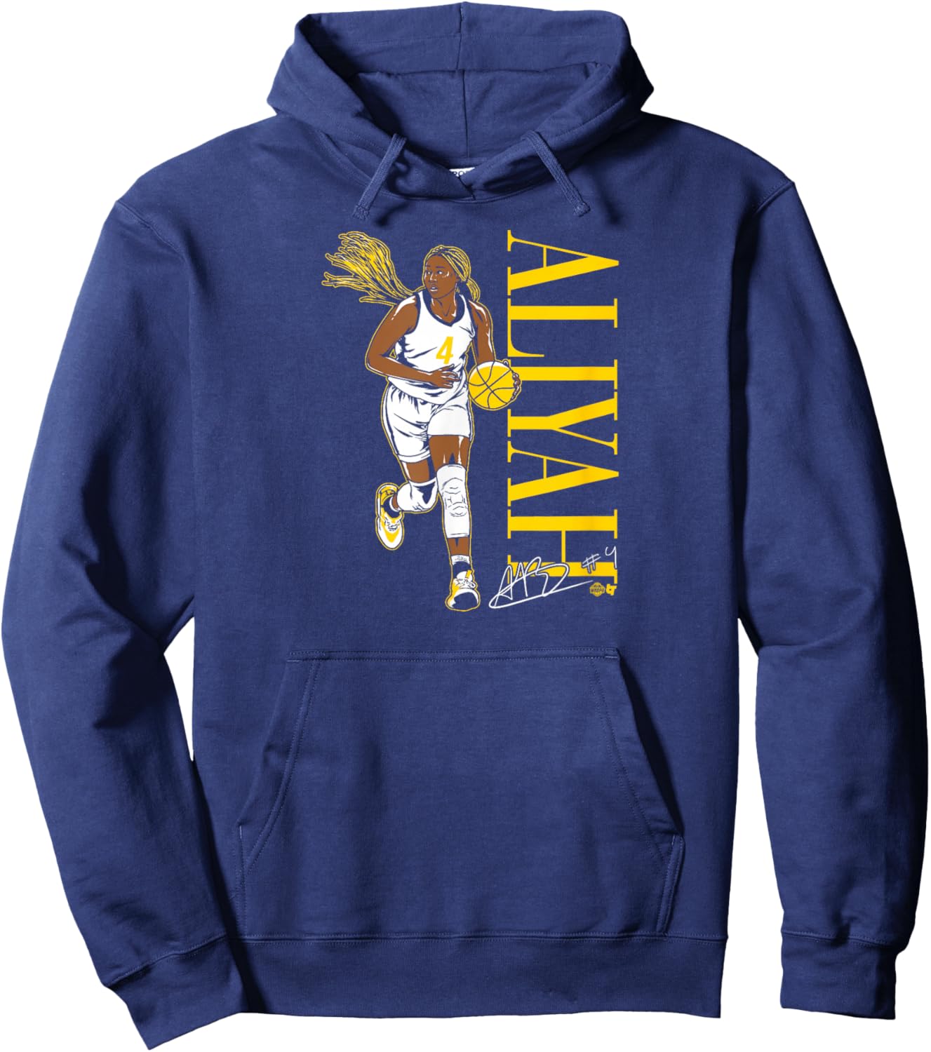 BreakingT Aliyah Boston Indiana Fever WNBA Player - Blue, Small Hoodie - Hoodie | Navy