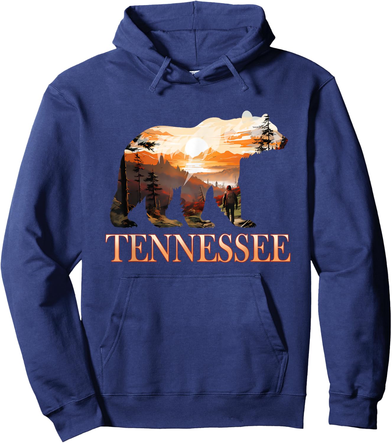 Tennessee TN Hiking Mountain State Pride Hoodie - Hoodie | Navy