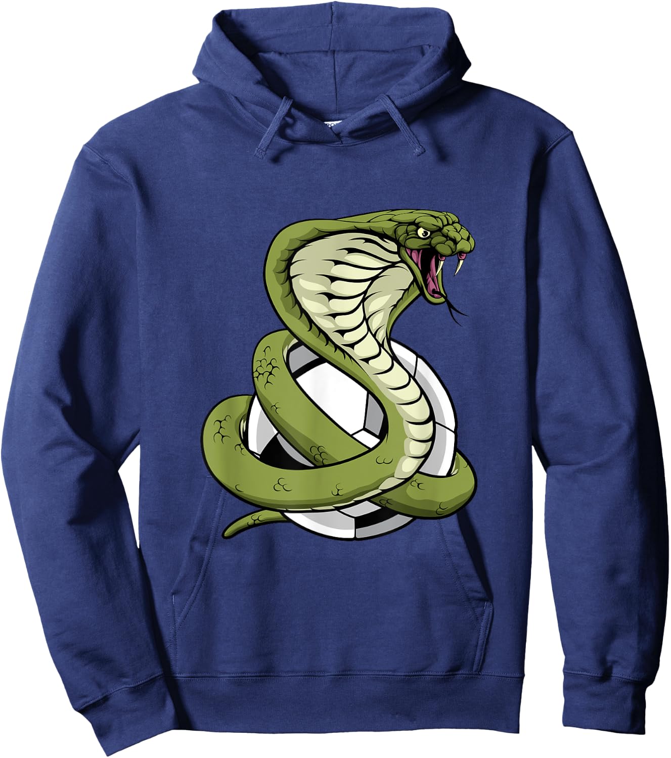 Cobra Snake Soccer Football Animal Team Mascot Hoodie - Hoodie | Navy