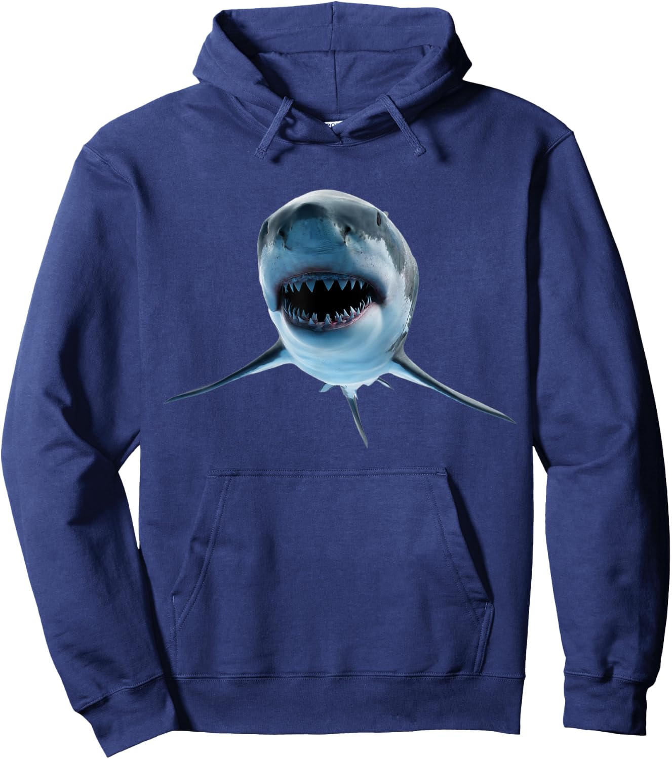 realistic great white shark for lovers of Fish and Ocean Hoodie - Hoodie | Navy
