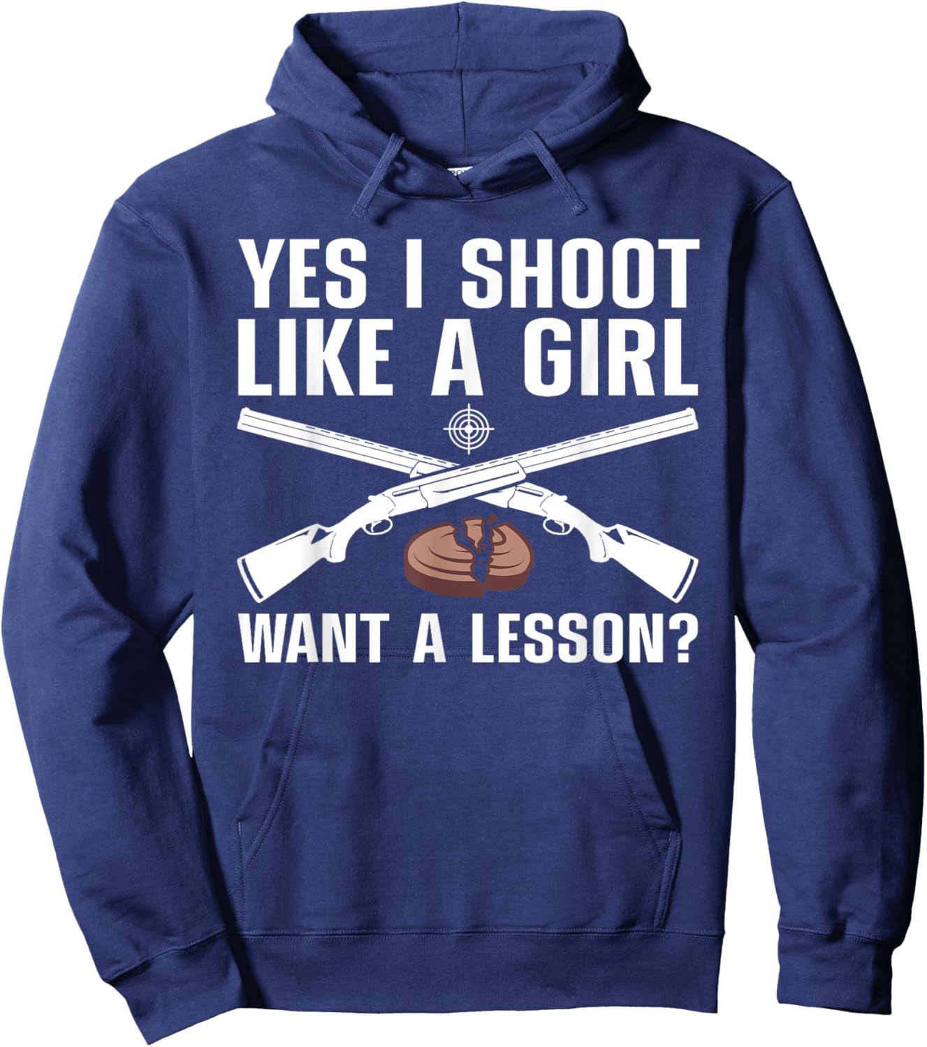 Cool Trap Shooting Girls Mom Skeet Shooting Target Hoodie - Hoodie | Navy