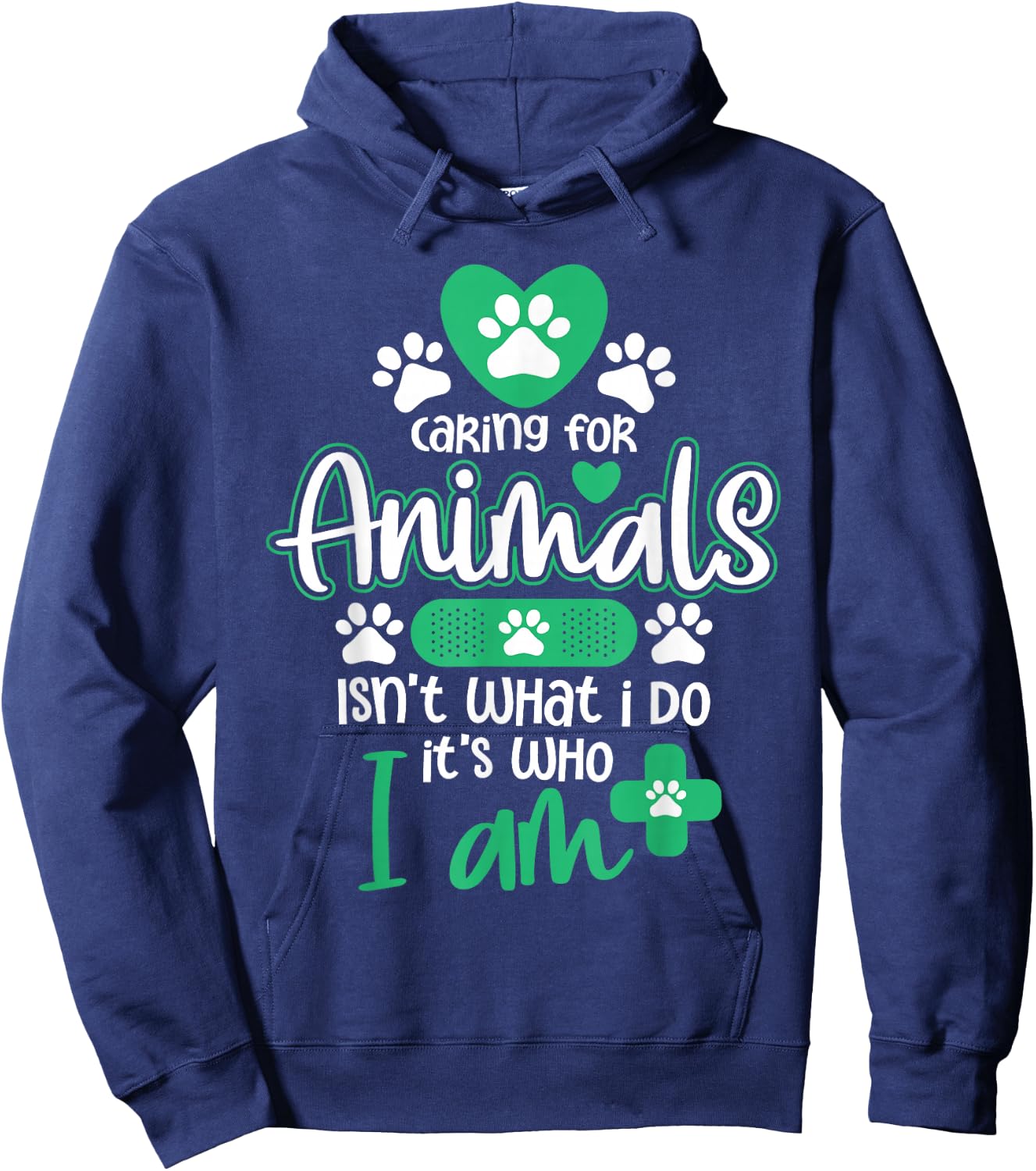 Caring For Animals Is Who I Am - Veterinarian Vet Tech Hoodie - Hoodie | Navy