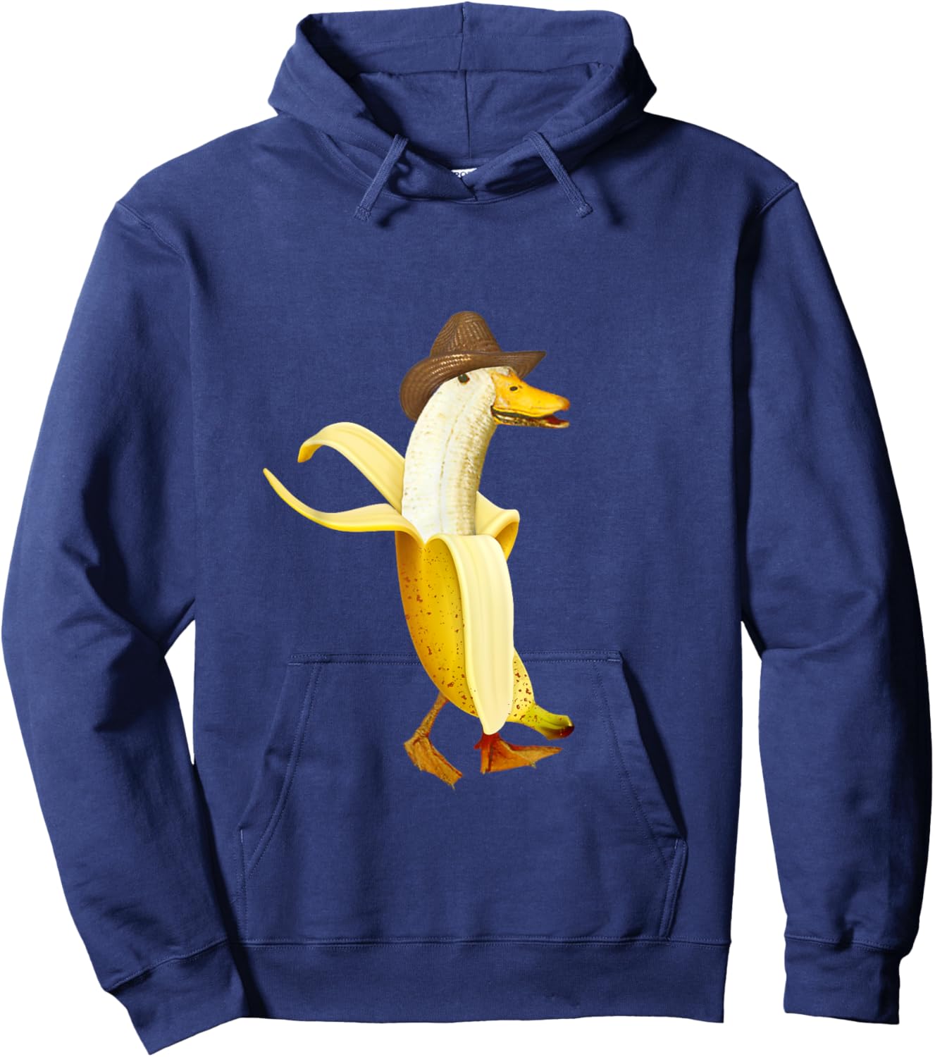 Funny Banana Duck Cowboy hat fruit bird Cowboy Hoodie - Hoodie | Navy