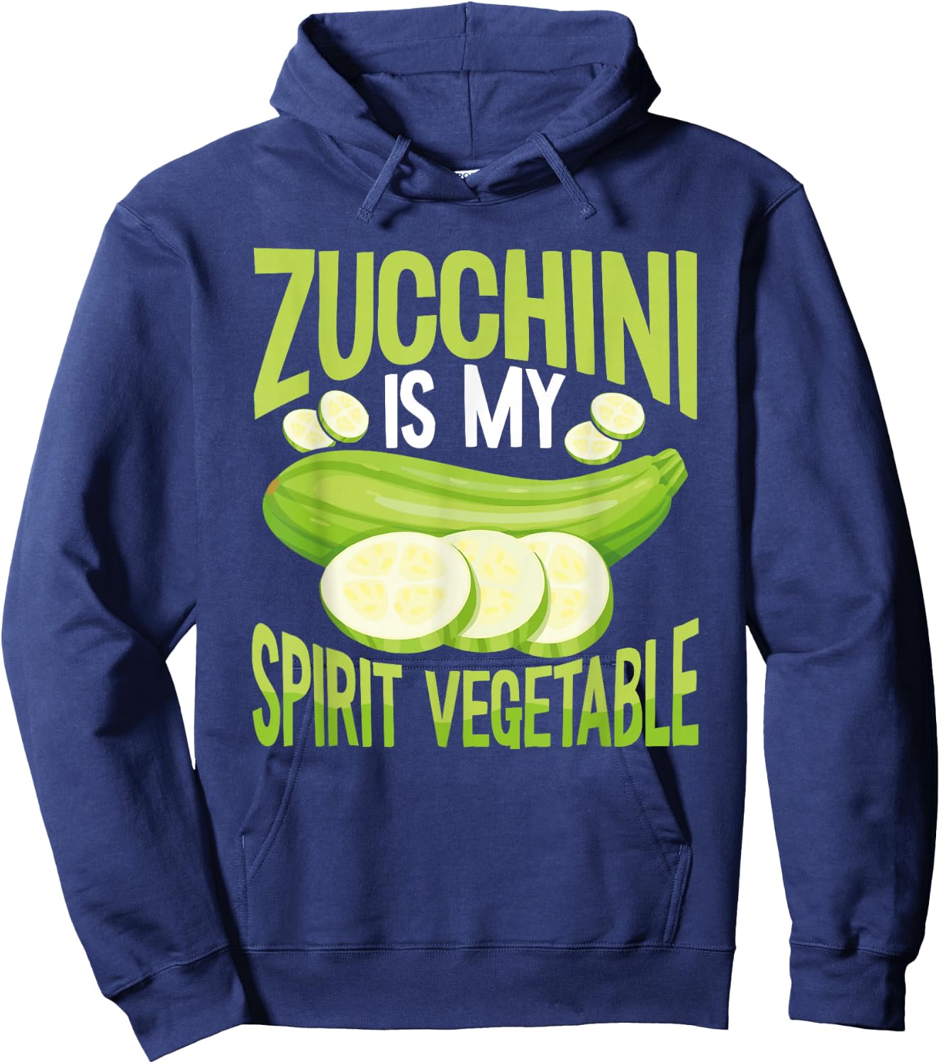 Zucchini Is My Spirit Vegetable Vegan Vegetable Hoodie - Hoodie | Navy