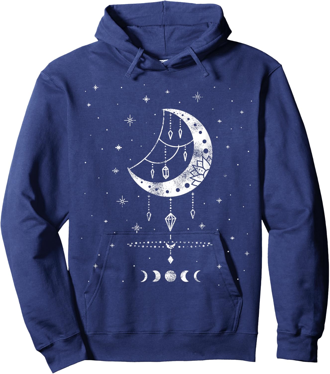 Moon Phases Magic Harmony Sacred Geometry Astrology Hoodie - Hoodie | Navy