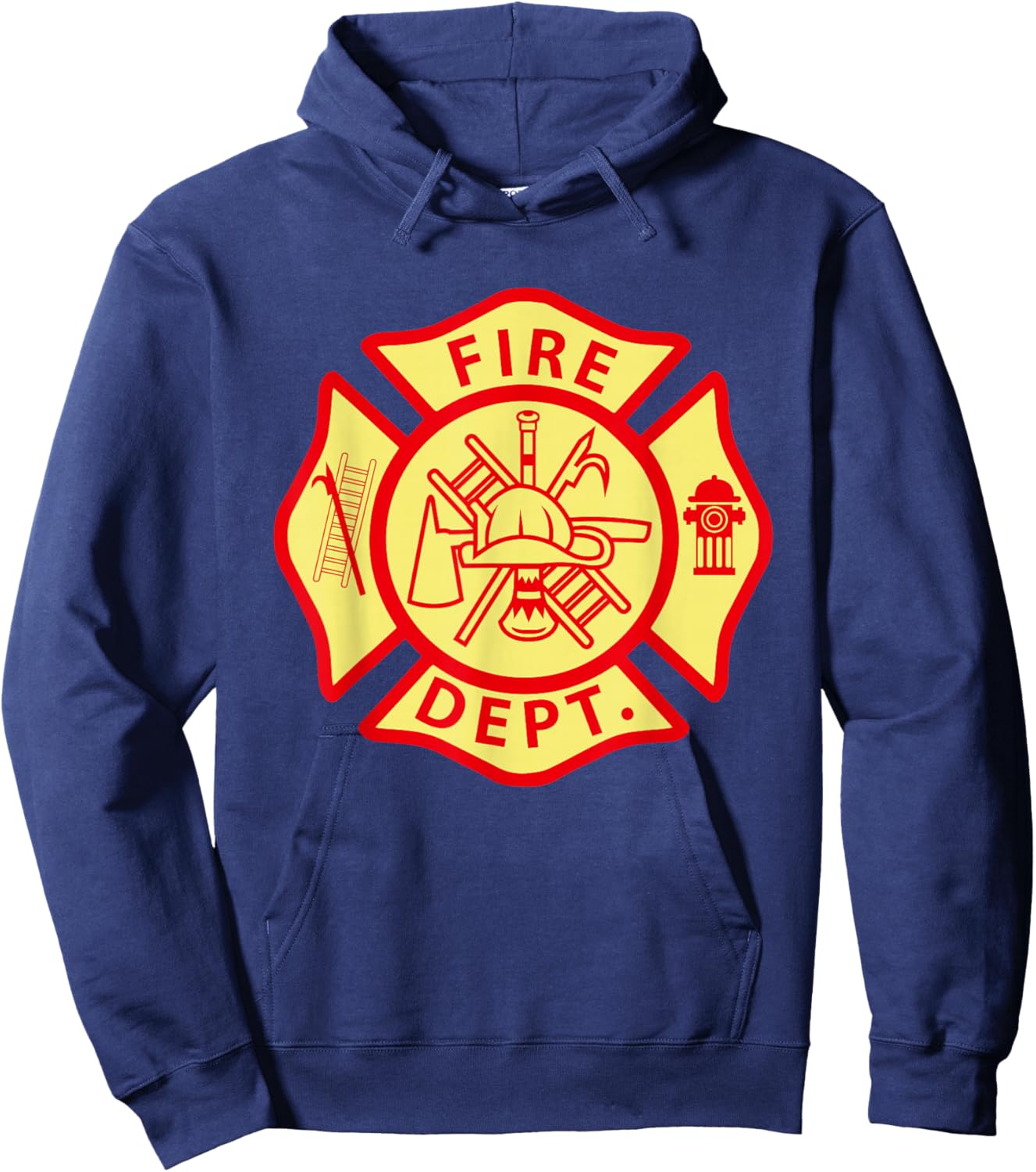 Fire Department Logo Uniform Fireman Symbol Firefighter Gear Hoodie - Hoodie | Navy