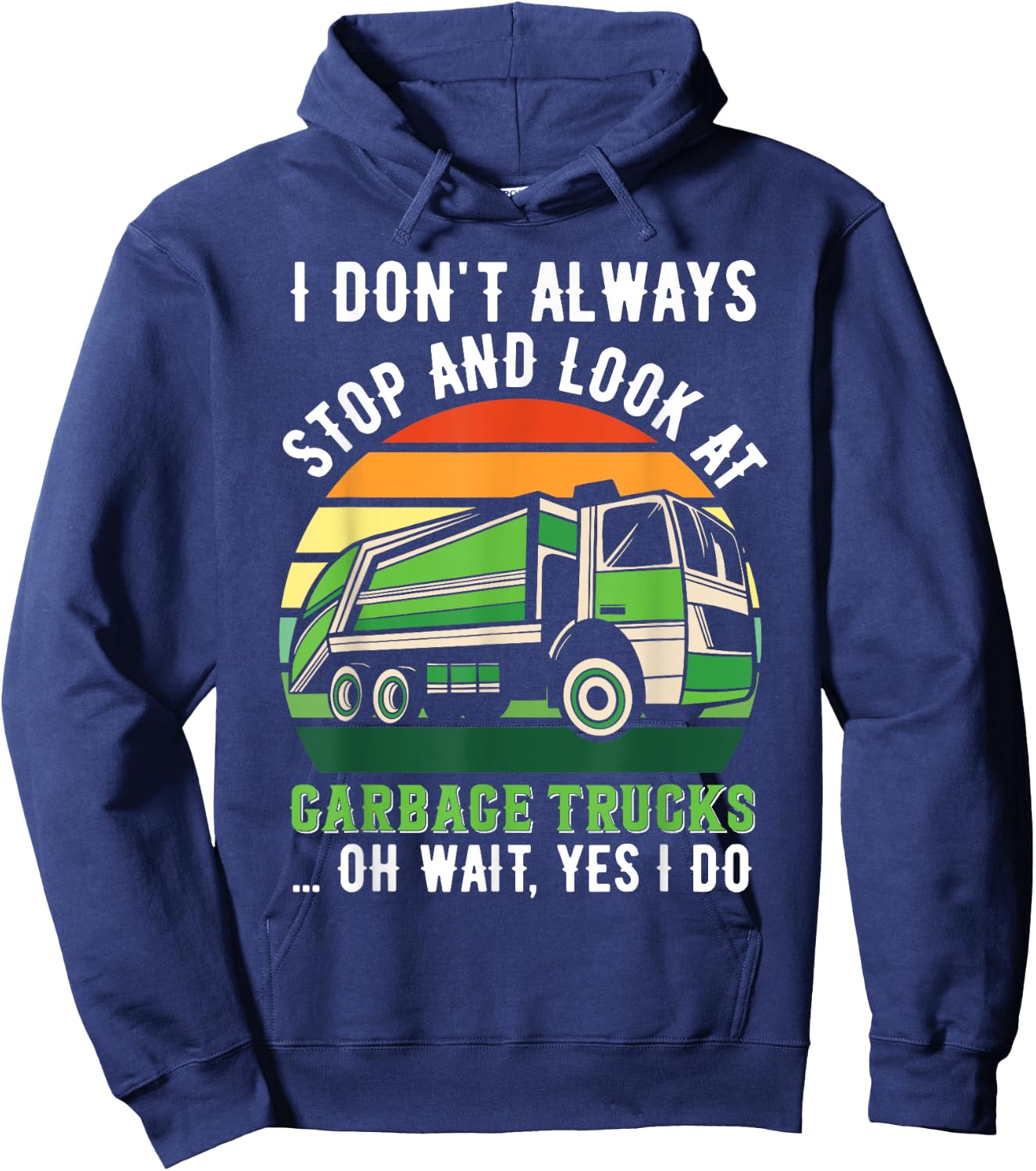 Funny Garbage Truck Hoodie - Hoodie | Navy