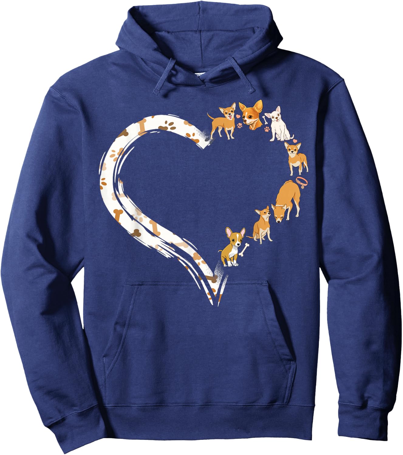 Chihuahua Chihuahueño Heart Hoodie - Hoodie | Navy