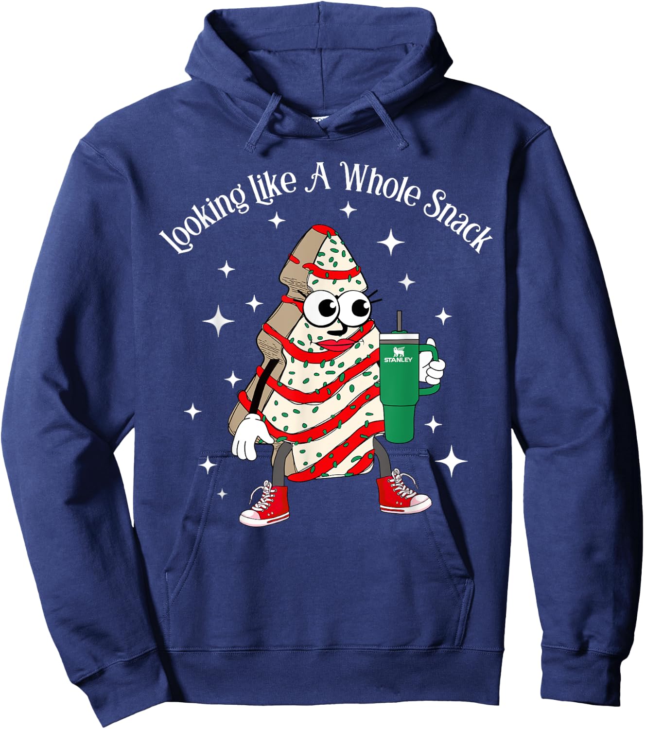 Looking Like A Whole Snack Christmas Tree Snack Cake Xmas Hoodie - Hoodie | Navy