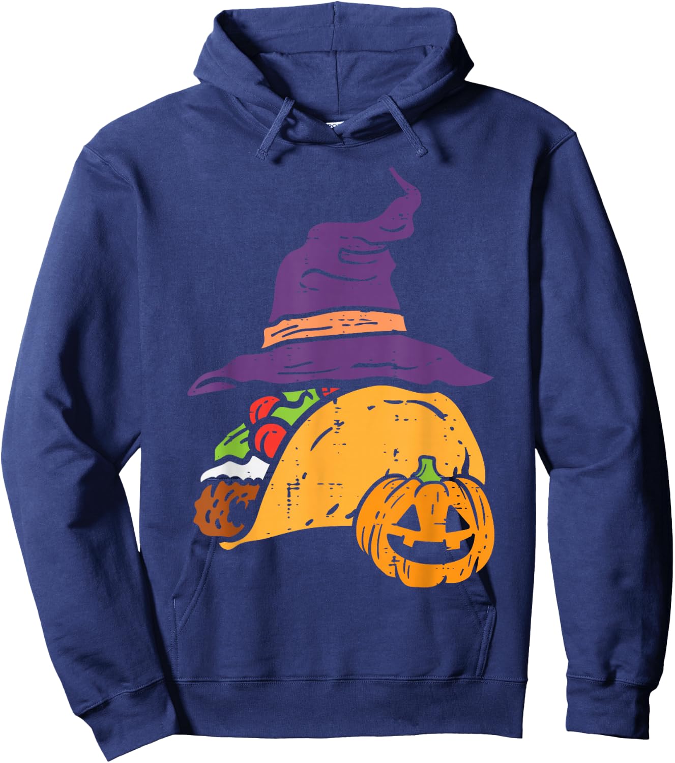 Halloween Taco Funny Mexican Food Costume Men Women Kids Hoodie - Hoodie | Navy