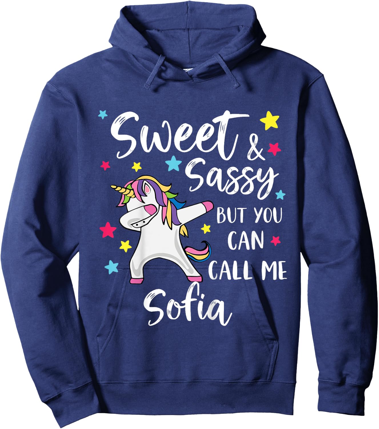 Kids Sweet And Sassy But You Can Call Me Sofia Personalized Name Hoodie - Hoodie | Navy