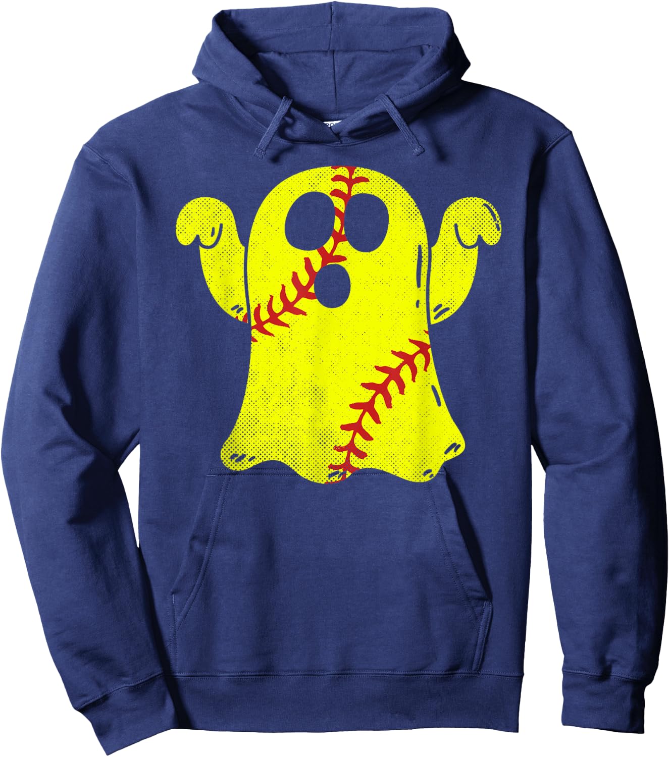 Softball Ghost Softball Lover Halloween Costume Hoodie - Hoodie | Navy