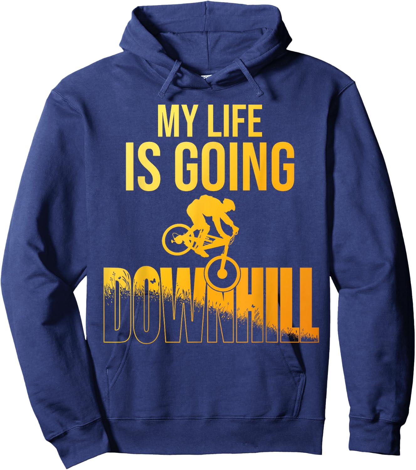 Cool Mountain Bike Art Boys Downhill Mountain Biking Hoodie - Hoodie | Navy