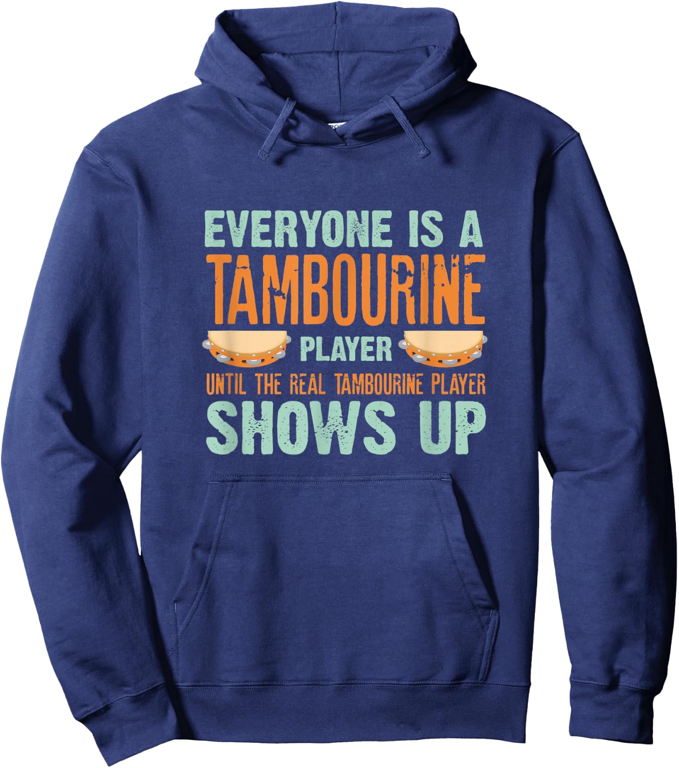 Tambourine Tambourinist Musician Tambourine Player Hoodie - Hoodie | Navy