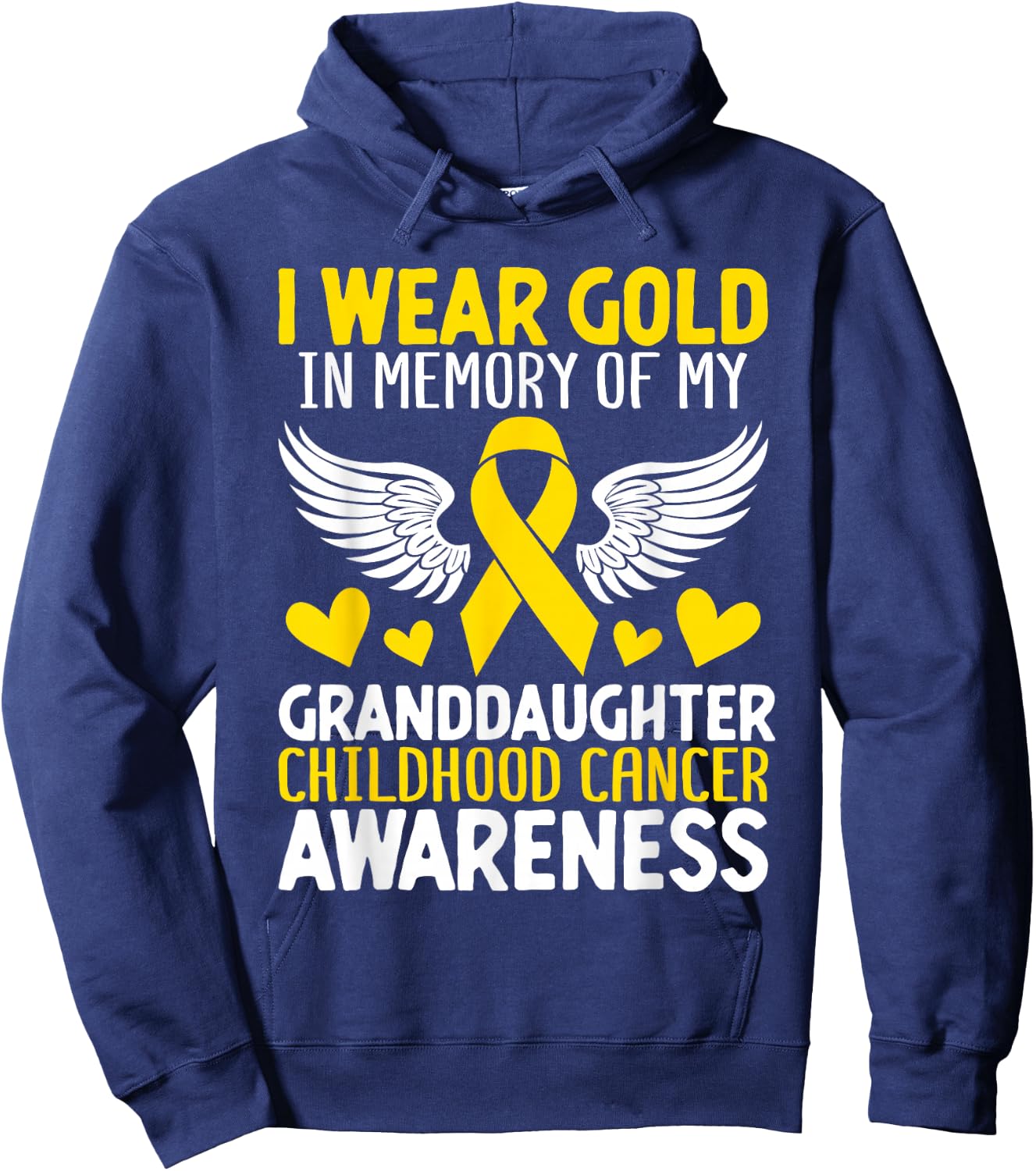 Childhood Cancer Granddaughter Childhood Cancer Awareness Hoodie - Hoodie | Navy