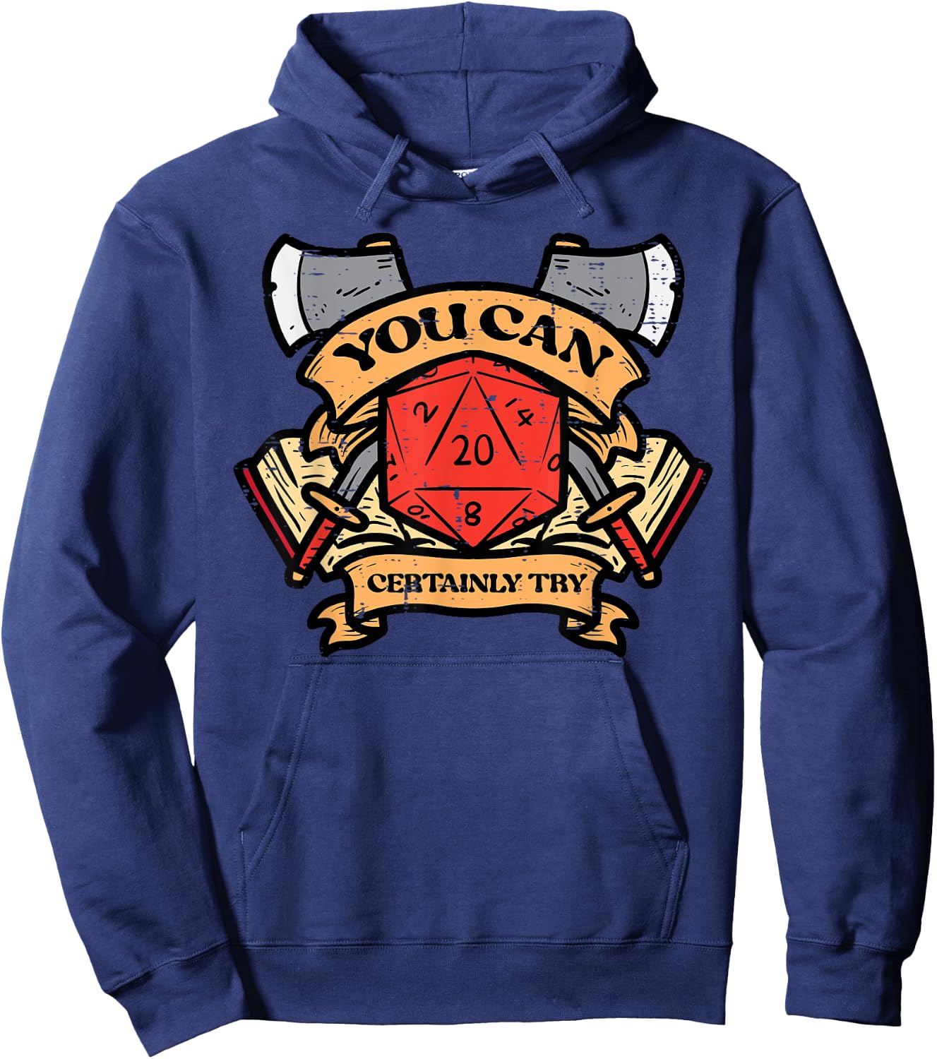 RPG You Can Certainly Try Funny Gamer Men Boys Kids Hoodie - Hoodie | Navy