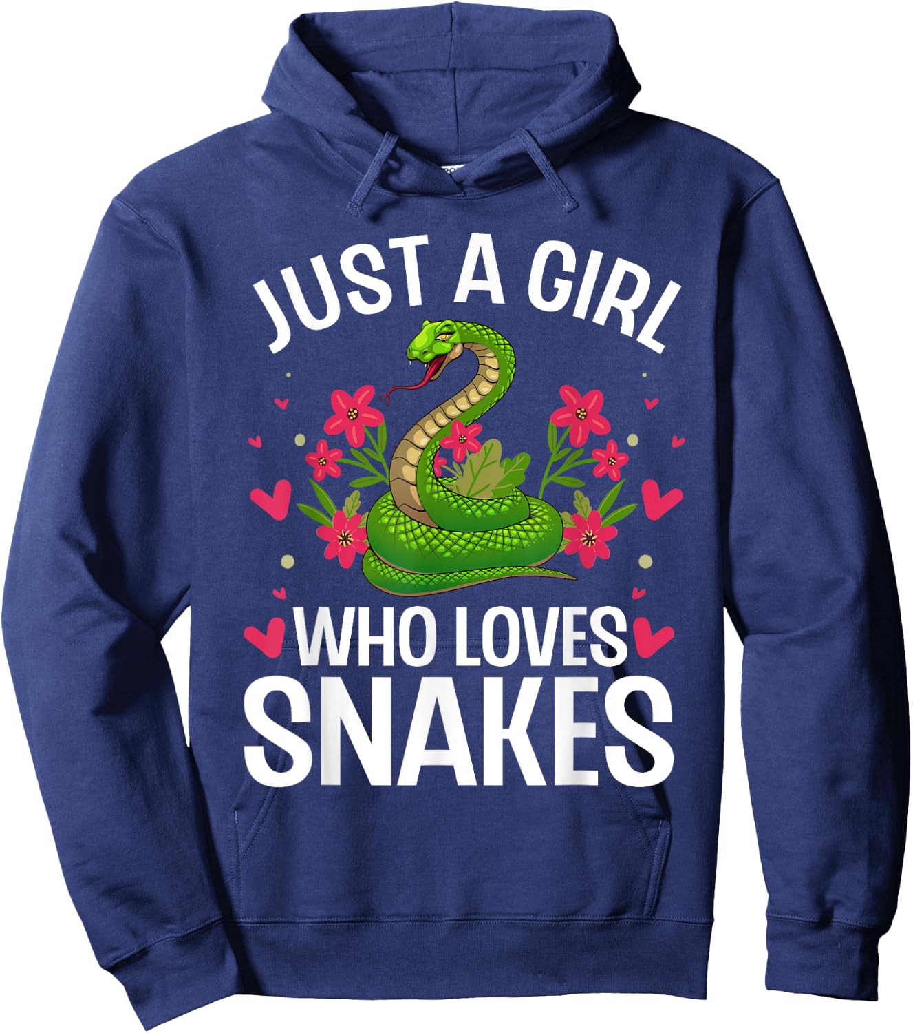 Funny Snake Design for Girls Women Snake Lover Kids Toddler Hoodie - Hoodie | Navy