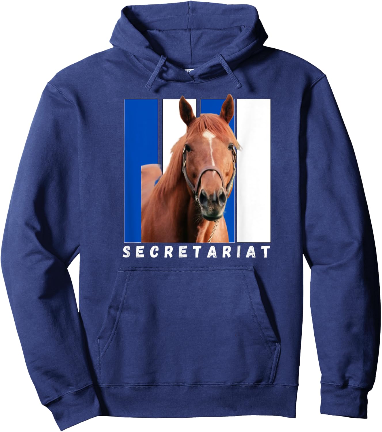 Secretariat Horse, Horse Racing Shirt, Del Mar, Santa Anita Hoodie - Hoodie | Navy