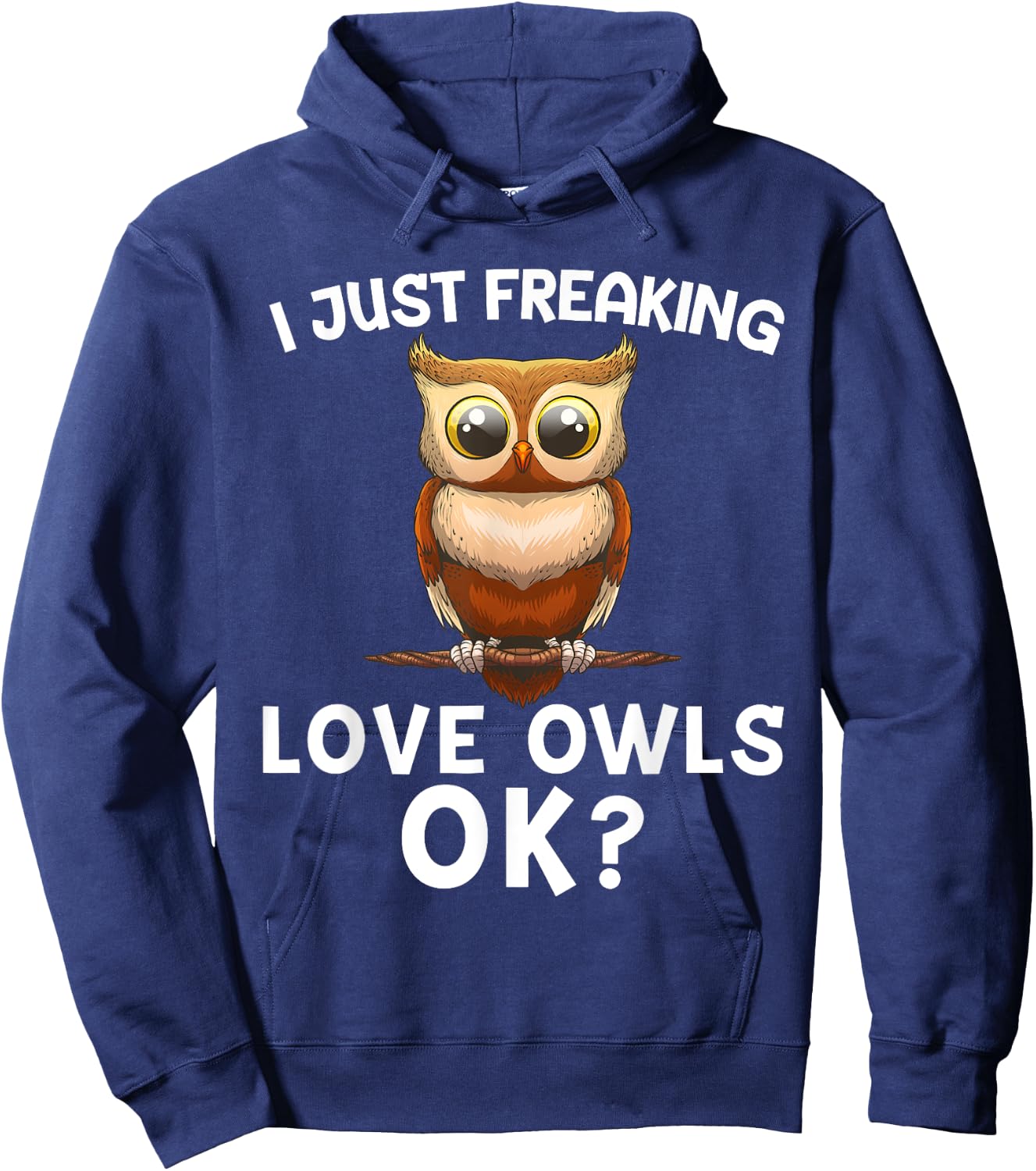 Cute Owl Design Women Bird Fan Ornithology Humor Hoodie - Hoodie | Navy