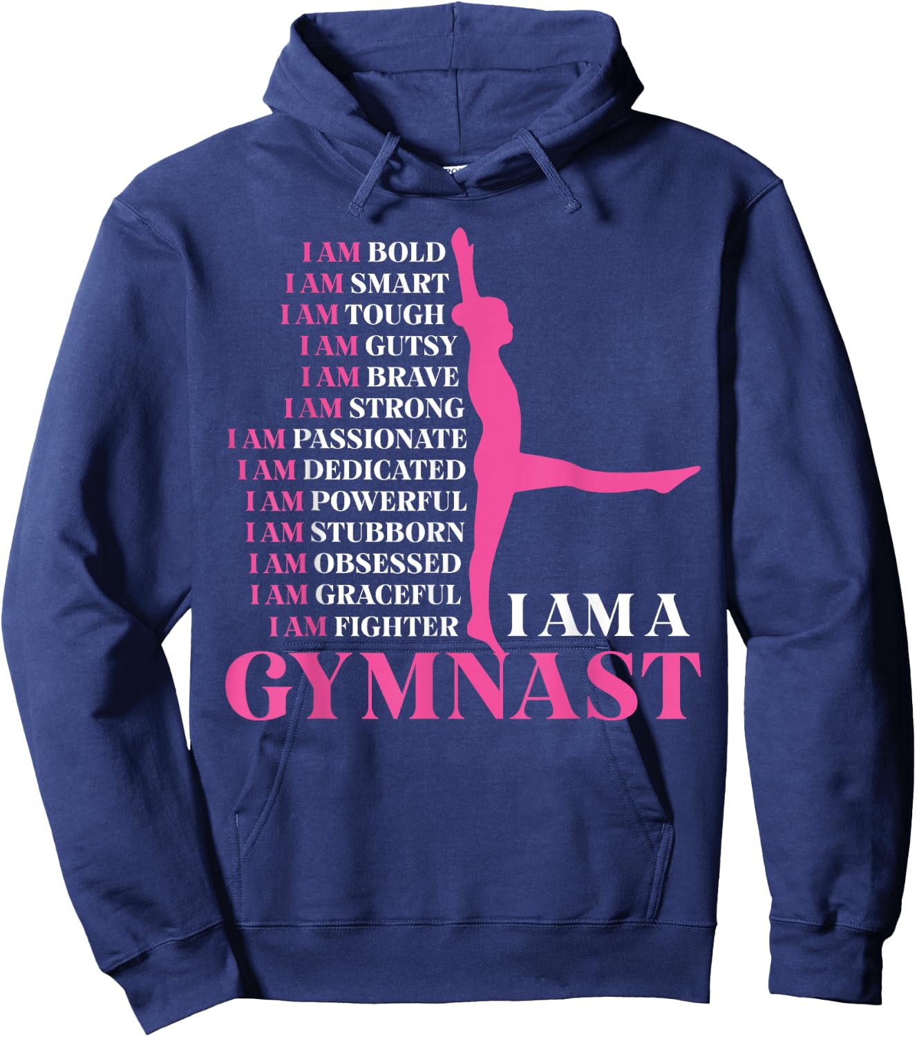I Am A Gymnast Gymnastics Girls Boys Women Men Retro Sports Hoodie - Hoodie | Navy