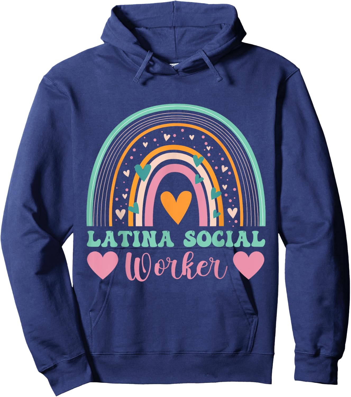 Funny women appreciation Latina school social worker Hoodie - Hoodie | Navy